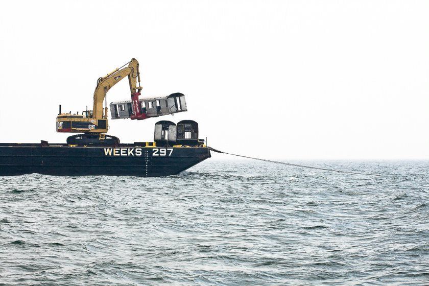 New York City subway cars dumped into Atlantic Ocean for reefs